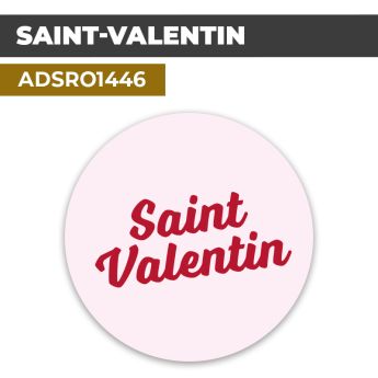 Autocollant | SAINT VALENTIN | Format Rond