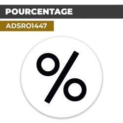 Autocollant | SIGNE POUR CENT (%) | Format Rond