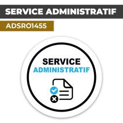 Autocollant | SERVICE ADMINISTRATIF | Format Rond