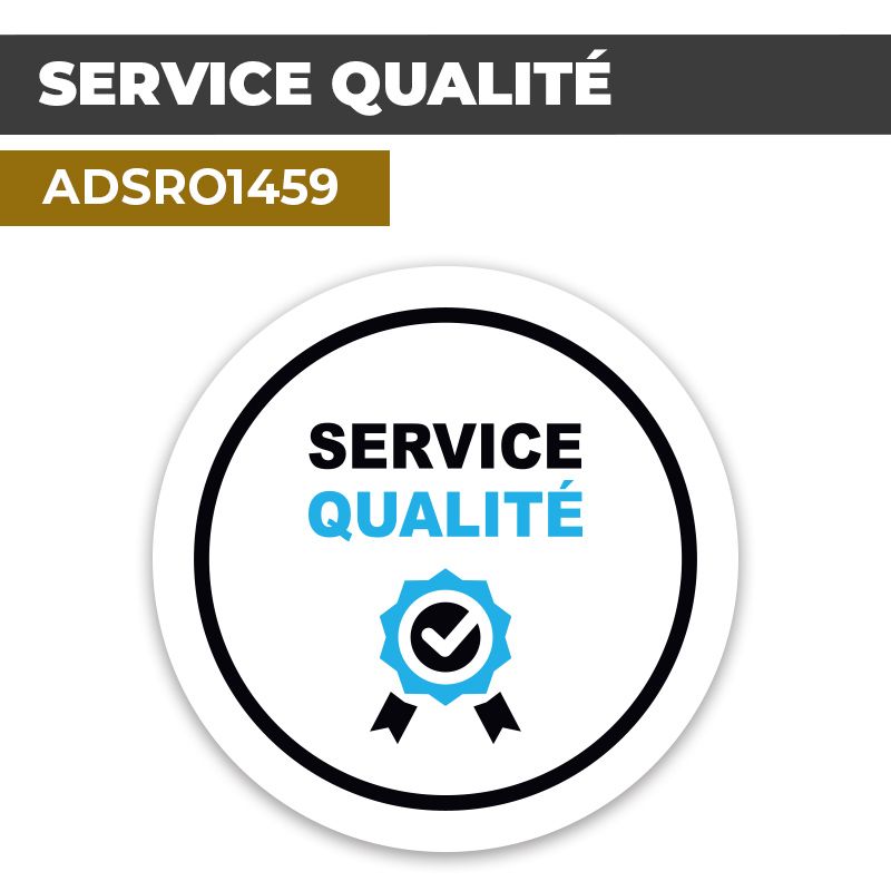 Autocollant | SERVICE QUALITE | Format Rond