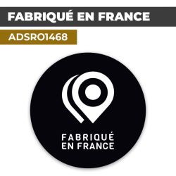 Autocollant | FABRIQUE EN FRANCE Fond noir | Format Rond