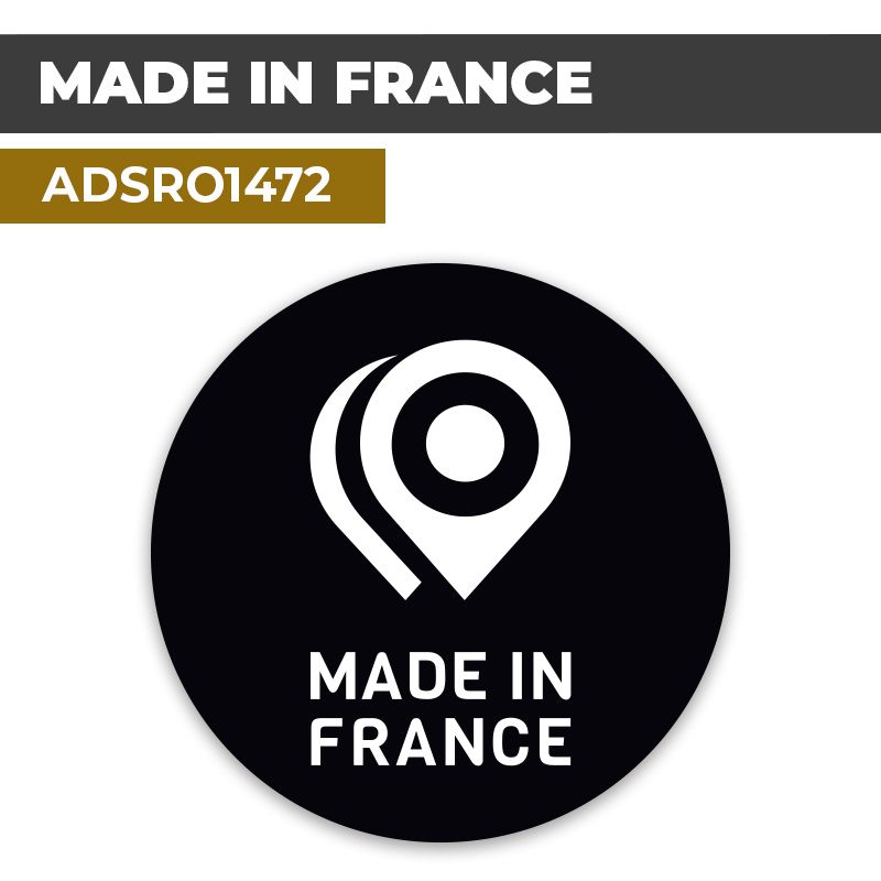 Autocollant | MADE IN FRANCE Fond noir| Format Rond