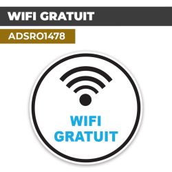 Autocollant | WIFI GRATUIT | Format Rond