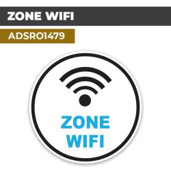 Autocollant | ZONE WIFI | Format Rond