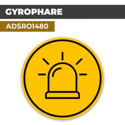 Autocollant | GYROPHARE ALARME Jaune | Format Rond
