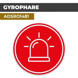 Autocollant | GYROPHARE ALARME Rouge | Format Rond