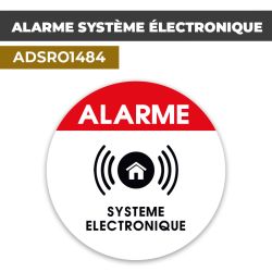 Autocollant | ALARME SYSTEME ELECTRONIQUE | Format Rond