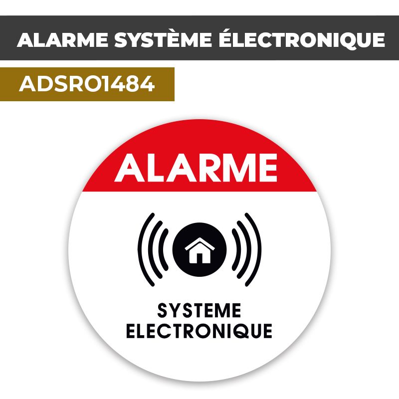 Autocollant | ALARME SYSTEME ELECTRONIQUE | Format Rond