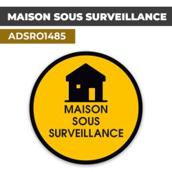 Autocollant | MAISON SOUS SURVEILLANCE | Format Rond