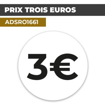 Autocollant PRIX 3€ | Prix et Tarification