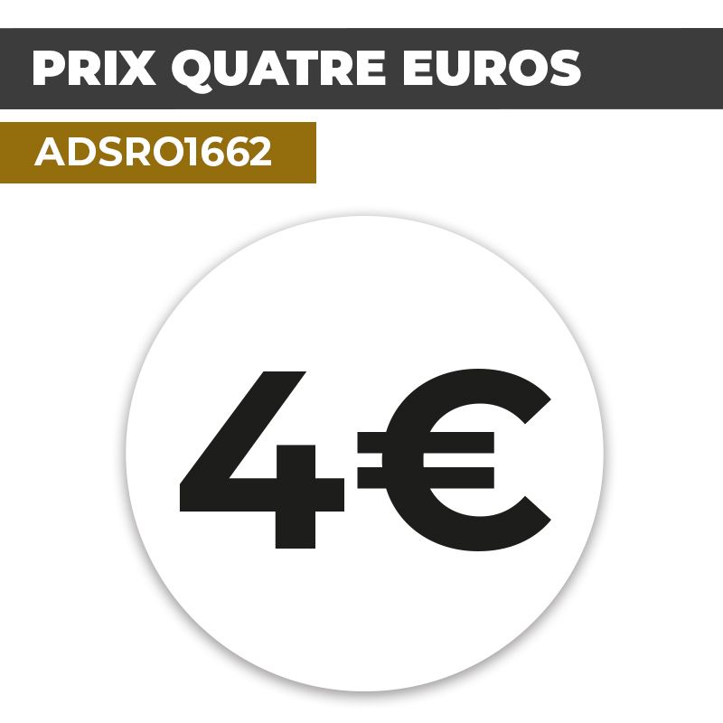 Autocollant PRIX 4€ | Prix et Tarification
