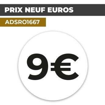 Autocollant PRIX 9€ | Prix et Tarification