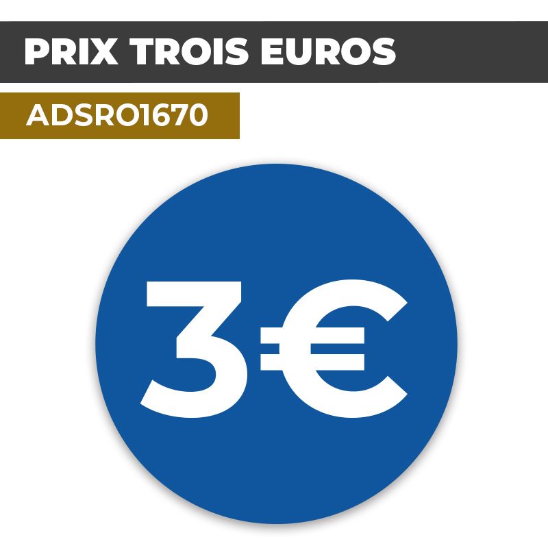 Autocollant PRIX 3€ | Prix et Tarification