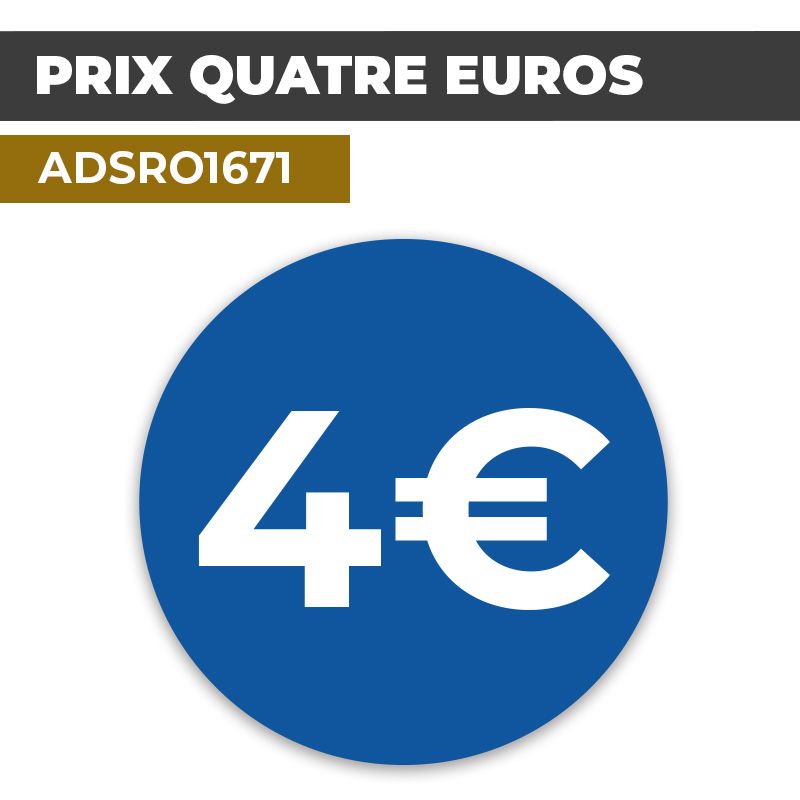 Autocollant PRIX 4€ | Prix et Tarification