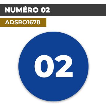Autocollant NUMÉRO 02 | Chiffres et Nombres
