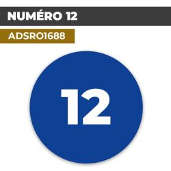 Autocollant NUMÉRO 12 | Chiffres et Nombres
