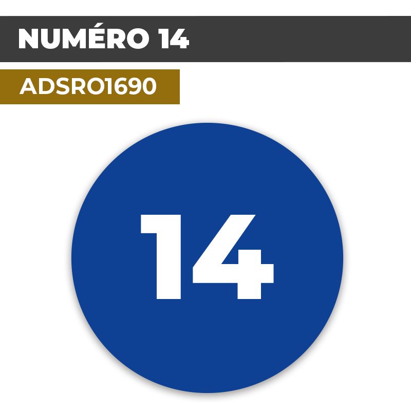 Autocollant NUMÉRO 14 | Chiffres et Nombres