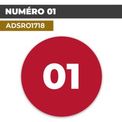 Autocollant NUMÉRO 01 | Chiffres et Nombres