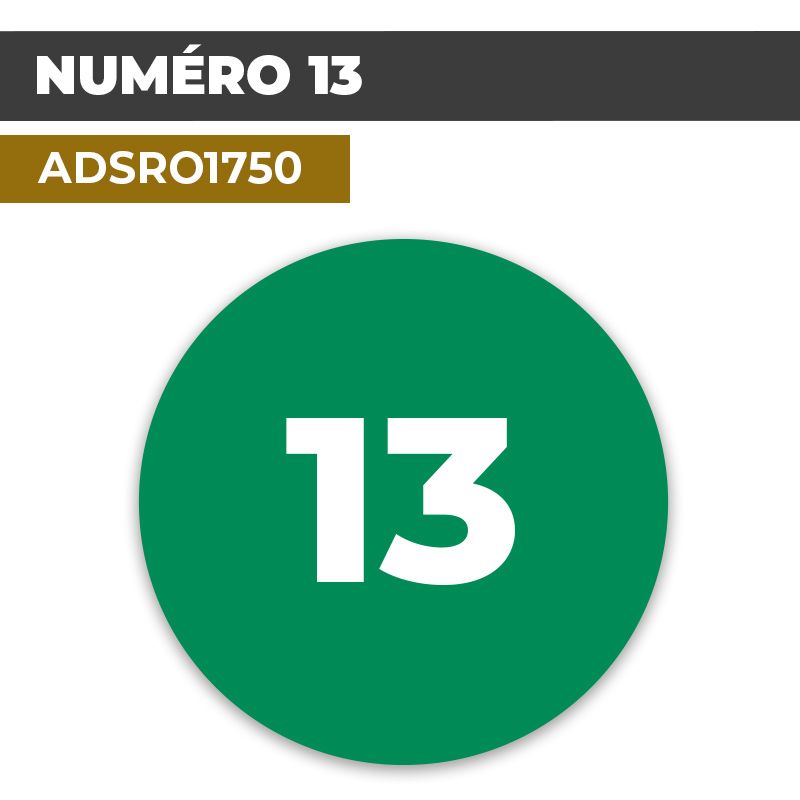 Autocollant NUMÉRO 13 | Chiffres et Nombres