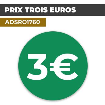Autocollant PRIX 3€ | Prix et Tarification