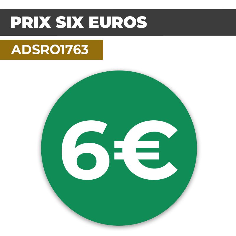 Autocollant PRIX 6€ | Prix et Tarification