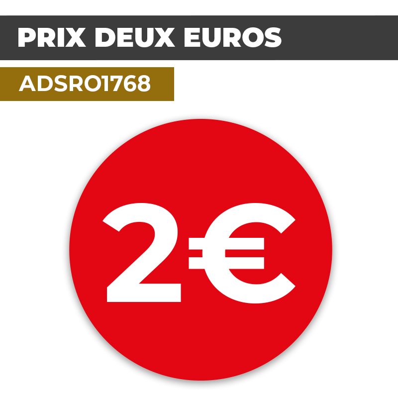 Autocollant PRIX 2€ | Prix et Tarification