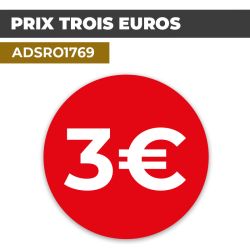 Autocollant PRIX 3€ | Prix et Tarification