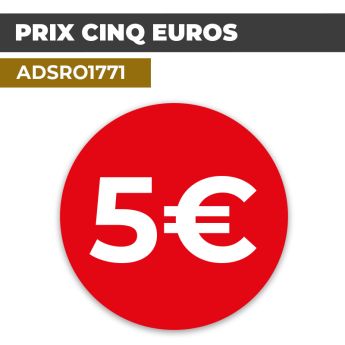 Autocollant PRIX 5€ | Prix et Tarification