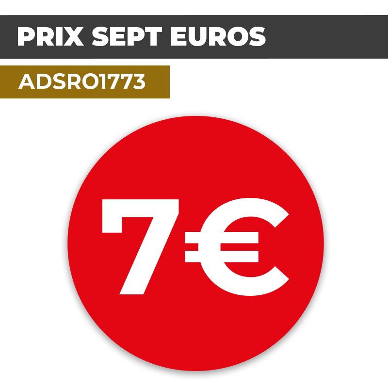 Autocollant PRIX 7€ | Prix et Tarification
