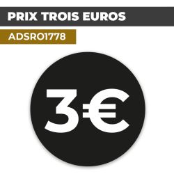 Autocollant PRIX 3€ | Prix et Tarification