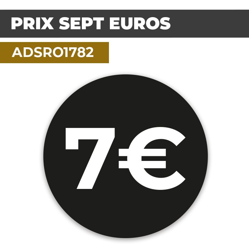Autocollant PRIX 7€ | Prix et Tarification