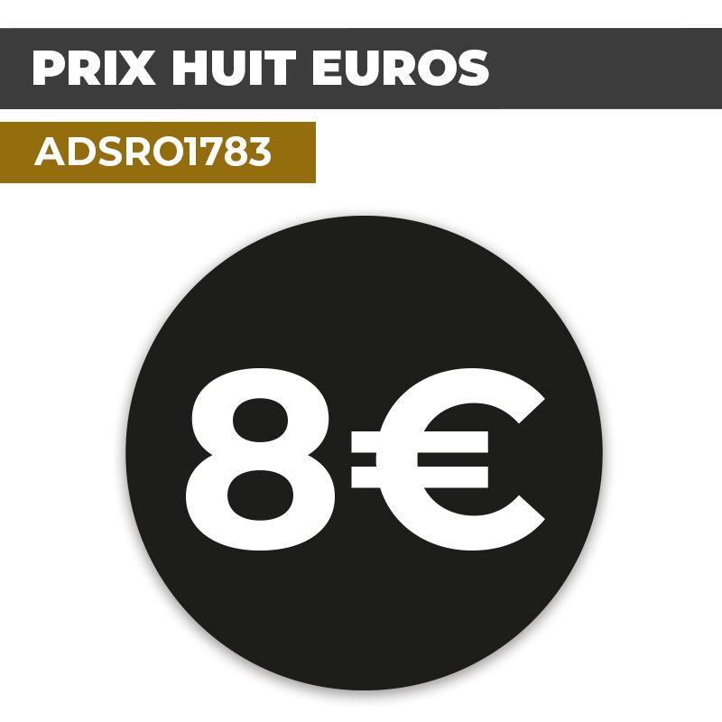 Autocollant PRIX 8€ | Prix et Tarification