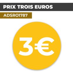 Autocollant PRIX 3€ | Prix et Tarification