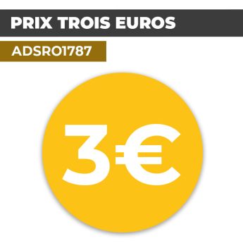 Autocollant PRIX 3€ | Prix et Tarification