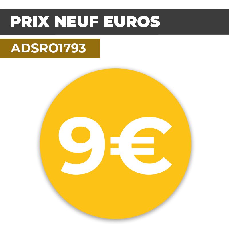 Autocollant PRIX 9€ | Prix et Tarification