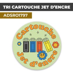 Autocollant TRI CARTOUCHE JET D'ENCRE | Recyclage et Tri Sélectif