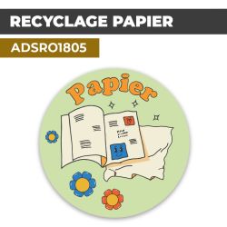 Autocollant RECYCLAGE PAPIER | Recyclage et Tri Sélectif