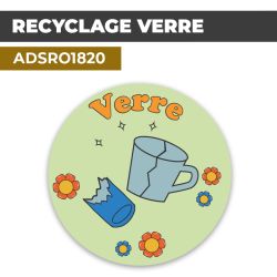 Autocollant RECYCLAGE VERRE | Recyclage et Tri Sélectif