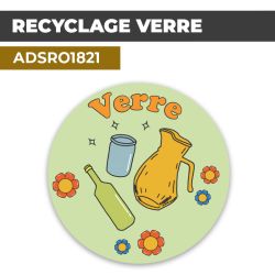Autocollant RECYCLAGE VERRE | Recyclage et Tri Sélectif
