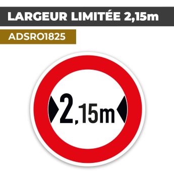 Autocollant LARGEUR LIMITÉE 2,15M | Sécurité Routière