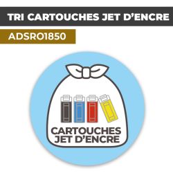 Autocollant TRI CARTOUCHES JET D'ENCRE | Recyclage et Tri Sélectif