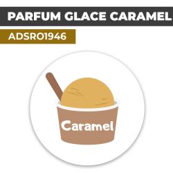 Autocollant PARFUM GLACE CARAMEL | Présentation de produits de restauration