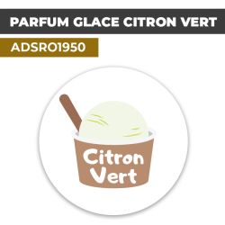 Autocollant PARFUM GLACE CITRON VERT | Présentation de produits de restauration