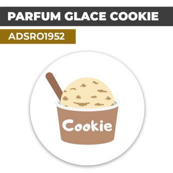 Autocollant PARFUM GLACE COOKIE | Présentation de produits de restauration