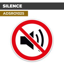 Autocollant | SILENCE | Format Rond