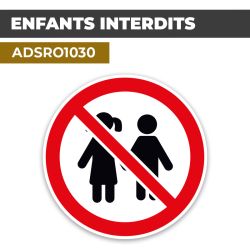 Autocollant | ENFANTS INTERDITS | Format Rond