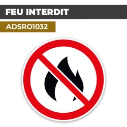 Autocollant | FEUX INTERDITS | Format Rond