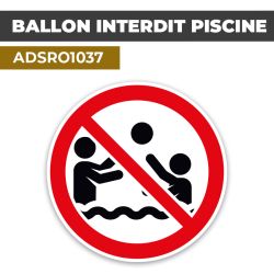Autocollant | JEUX DE BALLONS INTERDITS | Format Rond