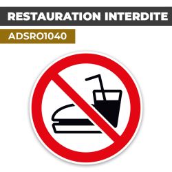 Autocollant | INTERDIT DE MANGER | Format Rond