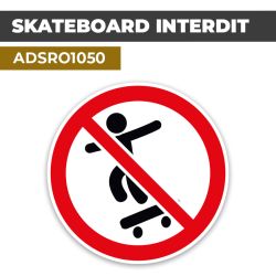 Autocollant | SKATE INTERDIT | Format Rond